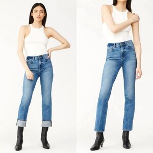 NWT DL1961 Patti Straight High Rise Vintage Ankle Jean in Oasis Cuffed